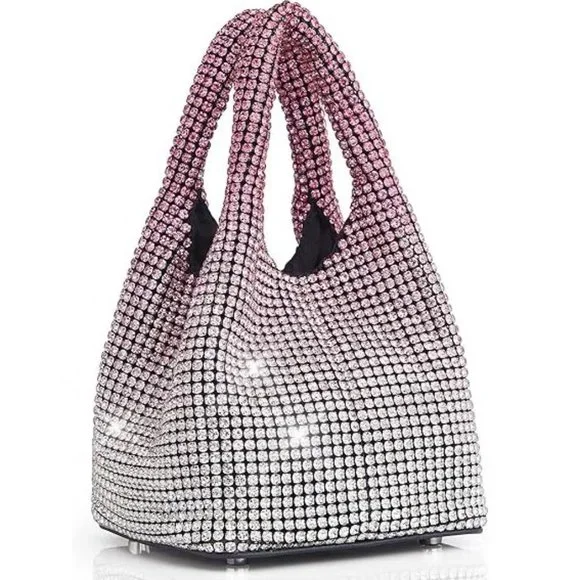 NWT Sparkling Bling SwarovskI Crystal Rhinestone Bucket Bag Shoulder Pur… - Picture 1 of 17